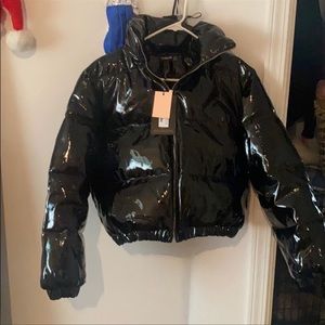 Black puffer coat